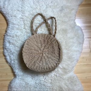 Jute straw boho braided summer beach bag
